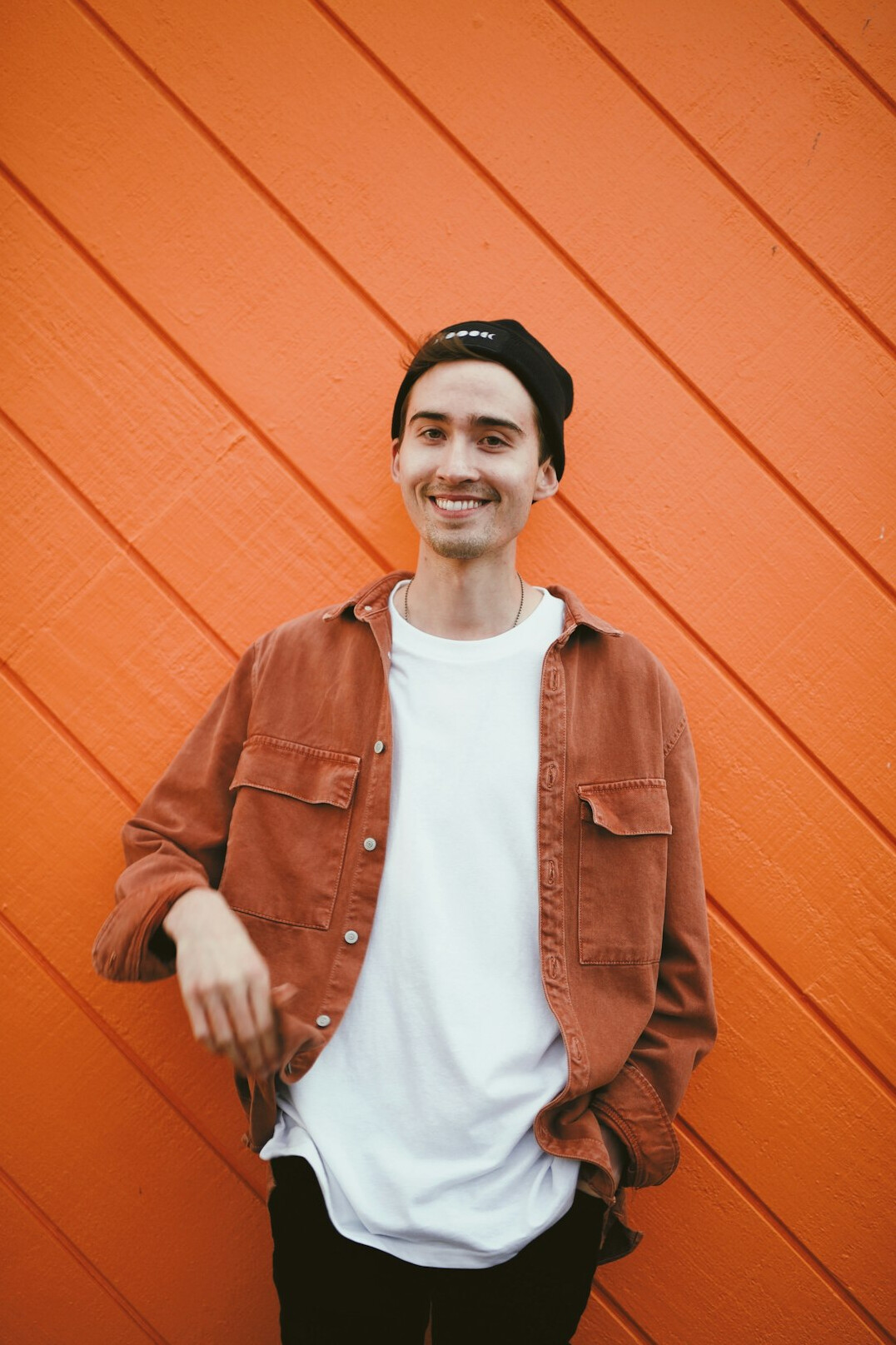 person smiling confidently