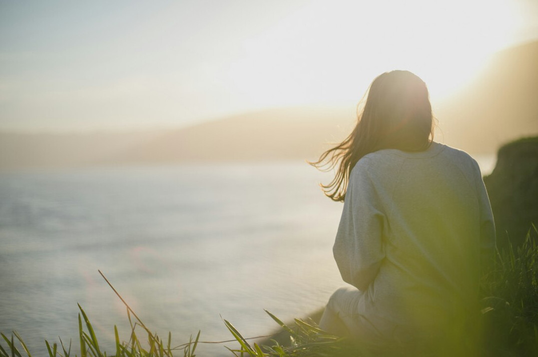 person reflecting quietly
